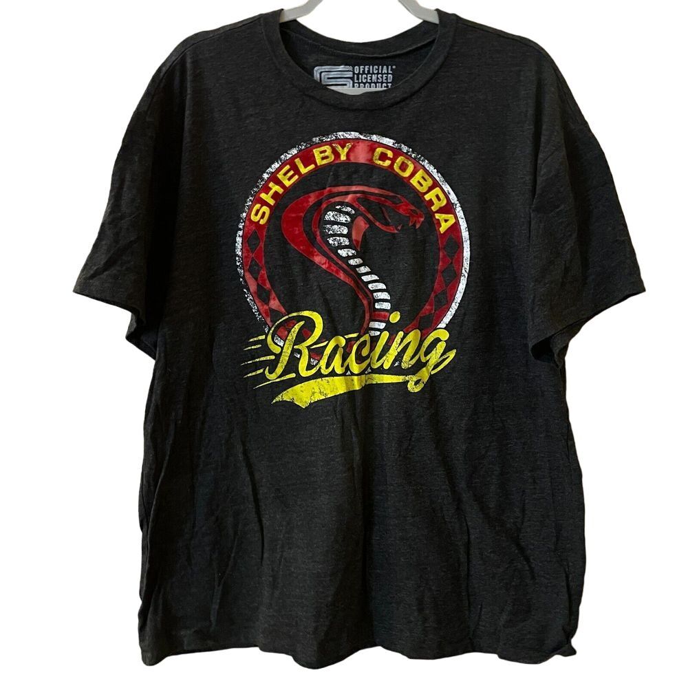 Shelby Cobra Flock Tee XL Gray Recycled Cotton/Poly Fifth‎ Sun Ford Racing